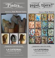 "Piedra, papel, tijera", exposición de esculturas de Xosé Manuel Castro y pinturas de Jorge Espiral en Lugo
